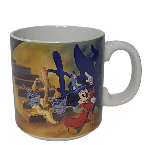 Vintage Disney Fantasia 50th Anniversary 1940-1990 Coffee Mug Original Box Japan - Picture 2 of 12